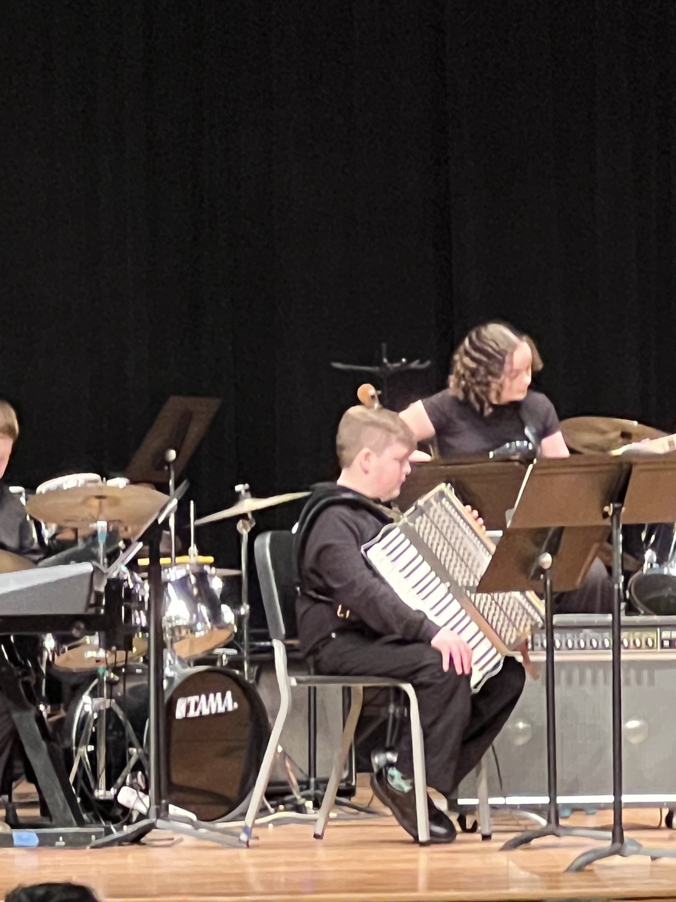 Brahm with his accordion